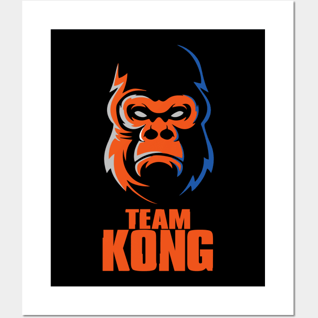 Godzilla vs Kong - Official Team Kong King Wall Art by Pannolinno